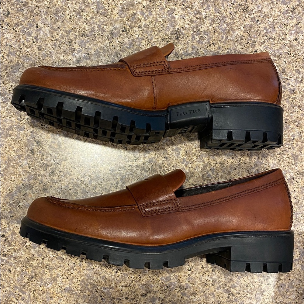 Ecco Modtray Penny Loafer Cognac EU 38 U.S. 7- 7.5 Leather (Shoes Only-No Box) - Picture 8 of 17